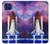 S3913 Navette spatiale nébuleuse colorée Etui Coque Housse pour Motorola One 5G