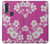 S3924 Fond rose fleur de cerisier Etui Coque Housse pour Motorola One Action (Moto P40 Power)