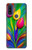 S3926 Peinture à l'huile de tulipe colorée Etui Coque Housse pour Motorola G Pure