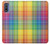 S3942 Tartan à carreaux arc-en-ciel LGBTQ Etui Coque Housse pour Motorola G Pure