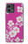 S3924 Fond rose fleur de cerisier Etui Coque Housse pour Motorola Moto G Stylus 5G (2023)