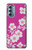 S3924 Fond rose fleur de cerisier Etui Coque Housse pour Motorola Moto G Stylus 5G (2022)