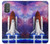S3913 Navette spatiale nébuleuse colorée Etui Coque Housse pour Motorola Moto G Power 2022, G Play 2023
