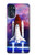 S3913 Navette spatiale nébuleuse colorée Etui Coque Housse pour Motorola Moto G 5G (2023)