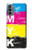 S3930 Clé jaune cyan magenta Etui Coque Housse pour Motorola Moto G31