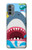 S3947 Caricature d'hélicoptère de requin Etui Coque Housse pour Motorola Moto G31