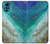 S3920 Couleur bleu océan abstrait émeraude mélangée Etui Coque Housse pour Motorola Moto G22