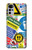 S3960 Collage d'autocollants de signalisation de sécurité Etui Coque Housse pour Motorola Moto G22