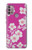 S3924 Fond rose fleur de cerisier Etui Coque Housse pour Motorola Moto G30, G20, G10