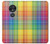S3942 Tartan à carreaux arc-en-ciel LGBTQ Etui Coque Housse pour Motorola Moto G7 Play