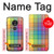 S3942 Tartan à carreaux arc-en-ciel LGBTQ Etui Coque Housse pour Motorola Moto G7 Play