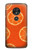 S3946 Motif orange sans couture Etui Coque Housse pour Motorola Moto G7 Play