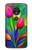 S3926 Peinture à l'huile de tulipe colorée Etui Coque Housse pour Motorola Moto G7 Power