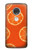 S3946 Motif orange sans couture Etui Coque Housse pour Motorola Moto G7, Moto G7 Plus