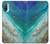 S3920 Couleur bleu océan abstrait émeraude mélangée Etui Coque Housse pour Motorola Moto E20,E30,E40