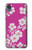 S3924 Fond rose fleur de cerisier Etui Coque Housse pour Motorola Moto E6, Moto E (6th Gen)