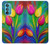 S3926 Peinture à l'huile de tulipe colorée Etui Coque Housse pour Motorola Edge 30