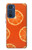 S3946 Motif orange sans couture Etui Coque Housse pour Motorola Edge 30