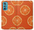 S3946 Motif orange sans couture Etui Coque Housse pour Motorola Edge 30