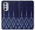 S3950 Motif textile thaïlandais bleu Etui Coque Housse pour Motorola Edge 30 Pro