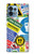 S3960 Collage d'autocollants de signalisation de sécurité Etui Coque Housse pour Motorola Edge+ (2023), X40, X40 Pro, Edge 40 Pro