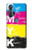 S3930 Clé jaune cyan magenta Etui Coque Housse pour Motorola Edge+