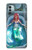 S3911 Jolie petite sirène Aqua Spa Etui Coque Housse pour Nokia G11, G21