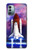 S3913 Navette spatiale nébuleuse colorée Etui Coque Housse pour Nokia G11, G21