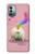 S3923 Queue d'arc-en-ciel de fond de chat Etui Coque Housse pour Nokia G11, G21