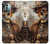 S3949 Crâne Steampunk Fumer Etui Coque Housse pour Nokia G11, G21