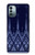 S3950 Motif textile thaïlandais bleu Etui Coque Housse pour Nokia G11, G21