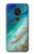 S3920 Couleur bleu océan abstrait émeraude mélangée Etui Coque Housse pour Nokia 7.2