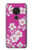 S3924 Fond rose fleur de cerisier Etui Coque Housse pour Nokia 7.2
