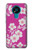 S3924 Fond rose fleur de cerisier Etui Coque Housse pour Nokia 3.4