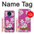 S3924 Fond rose fleur de cerisier Etui Coque Housse pour Nokia 3.4