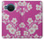 S3924 Fond rose fleur de cerisier Etui Coque Housse pour Nokia X20