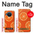 S3946 Motif orange sans couture Etui Coque Housse pour Nokia X20