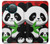 S3929 Panda mignon mangeant du bambou Etui Coque Housse pour Nokia X10