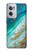 S3920 Couleur bleu océan abstrait émeraude mélangée Etui Coque Housse pour OnePlus Nord CE 2 5G