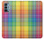 S3942 Tartan à carreaux arc-en-ciel LGBTQ Etui Coque Housse pour OnePlus Nord N200 5G