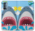 S3947 Caricature d'hélicoptère de requin Etui Coque Housse pour OnePlus Nord N200 5G