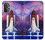S3913 Navette spatiale nébuleuse colorée Etui Coque Housse pour OnePlus Nord N20 5G