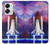 S3913 Navette spatiale nébuleuse colorée Etui Coque Housse pour OnePlus Nord 2T