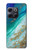 S3920 Couleur bleu océan abstrait émeraude mélangée Etui Coque Housse pour OnePlus 10T