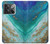 S3920 Couleur bleu océan abstrait émeraude mélangée Etui Coque Housse pour OnePlus 10T