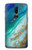 S3920 Couleur bleu océan abstrait émeraude mélangée Etui Coque Housse pour OnePlus 6