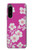 S3924 Fond rose fleur de cerisier Etui Coque Housse pour Sony Xperia 5 IV