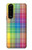 S3942 Tartan à carreaux arc-en-ciel LGBTQ Etui Coque Housse pour Sony Xperia 5 III