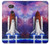 S3913 Navette spatiale nébuleuse colorée Etui Coque Housse pour Sony Xperia XA2