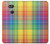 S3942 Tartan à carreaux arc-en-ciel LGBTQ Etui Coque Housse pour Sony Xperia XA2